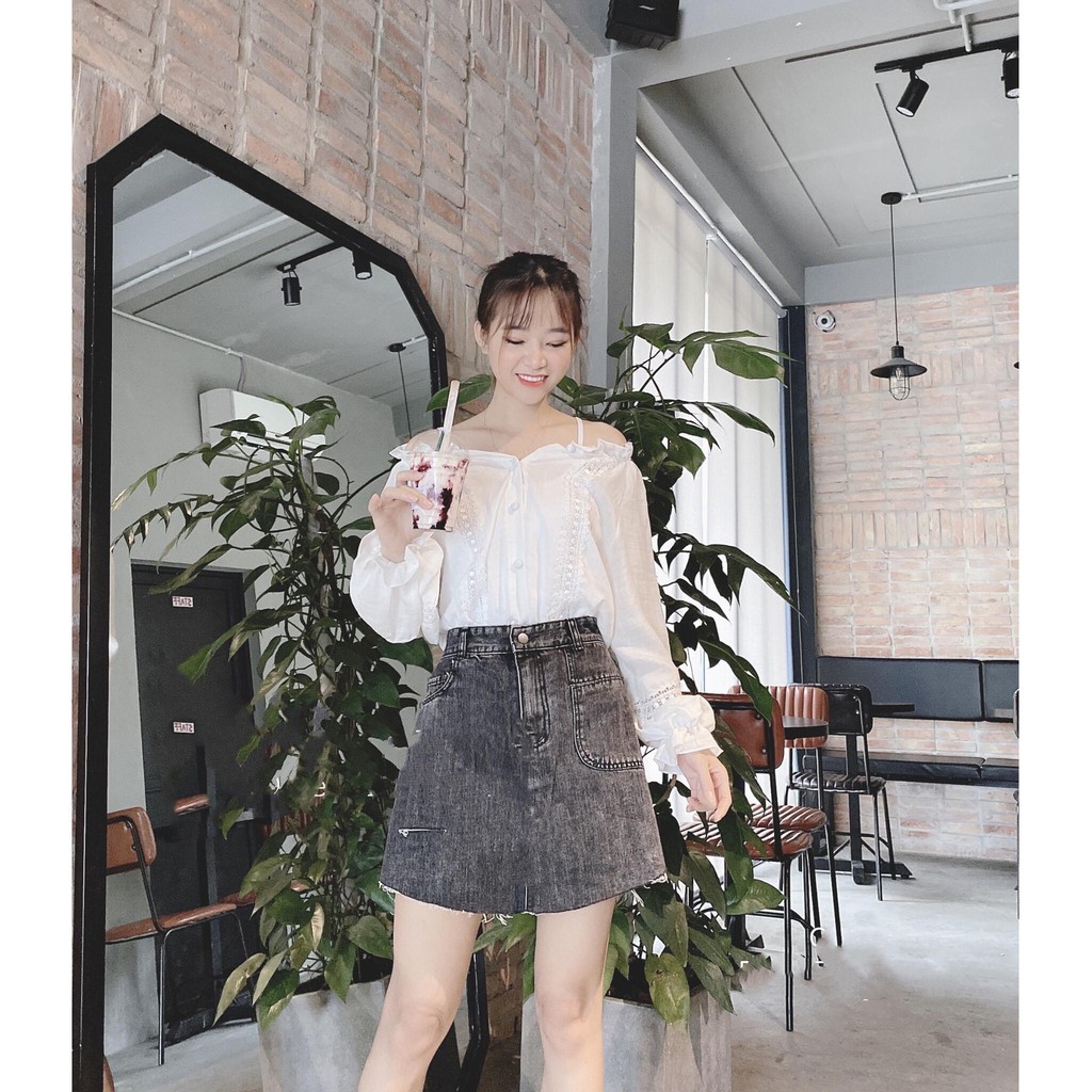 [BÁN SỈ] Chân Váy Bò/ Chân Váy Jeans Nữ Dáng Ngắn Co Dãn Siêu Hot_Phong Cách Hàn Quốc