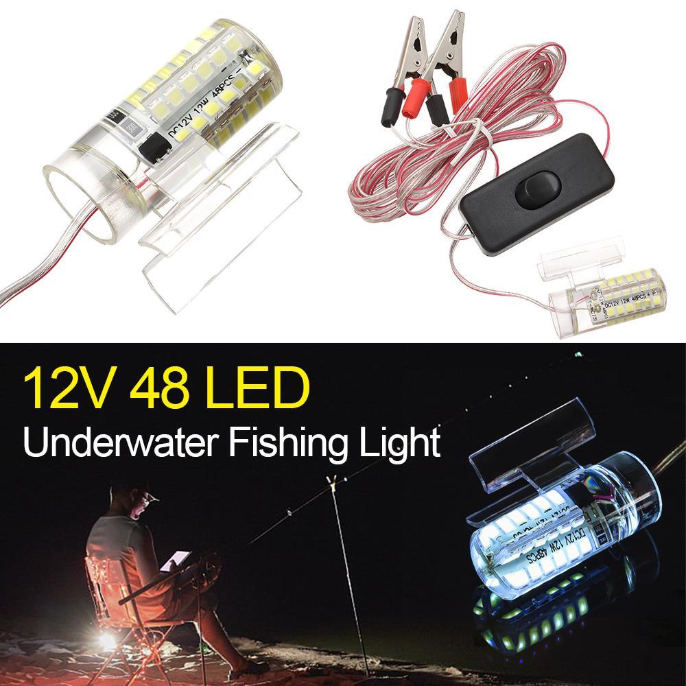 WTTLE Đèn LED Câu Cá 12V 48 Bóng Chất Lượng Cao