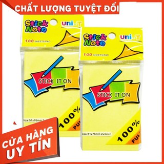 Giấy ghi chú note vàng 3×2 uni – T