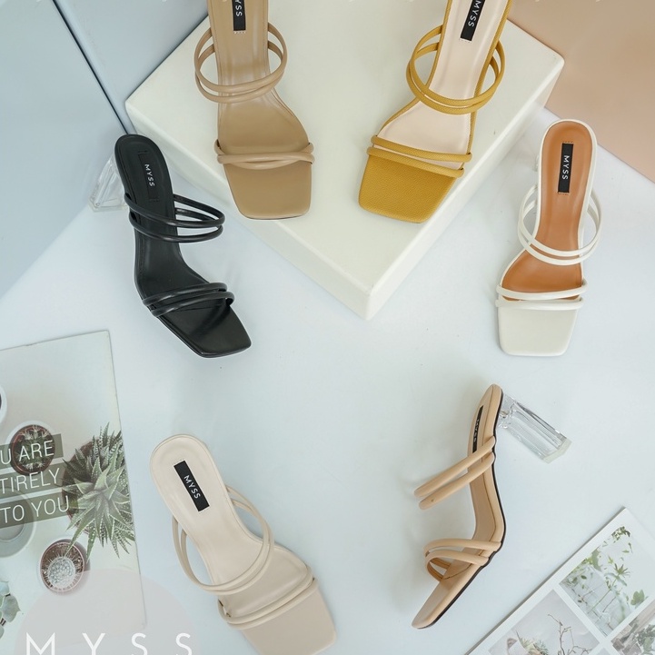 Giày guốc nữ quai mảnh ngang gót trong 7 cm thời trang MYSS - SU142