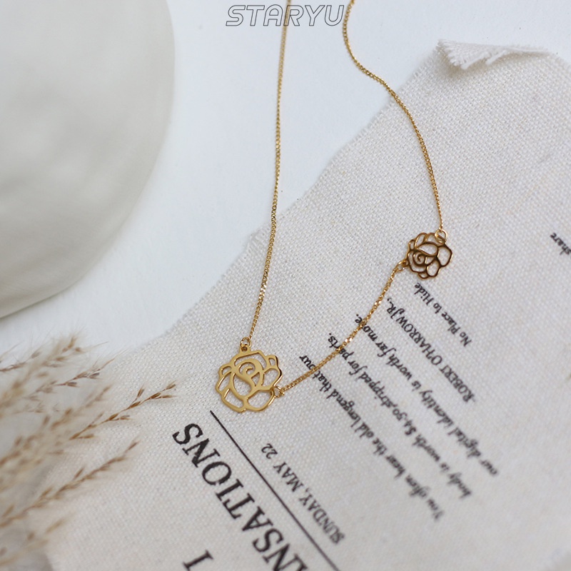 Vòng cổ Choker Hoa Trà Thanh Lịch