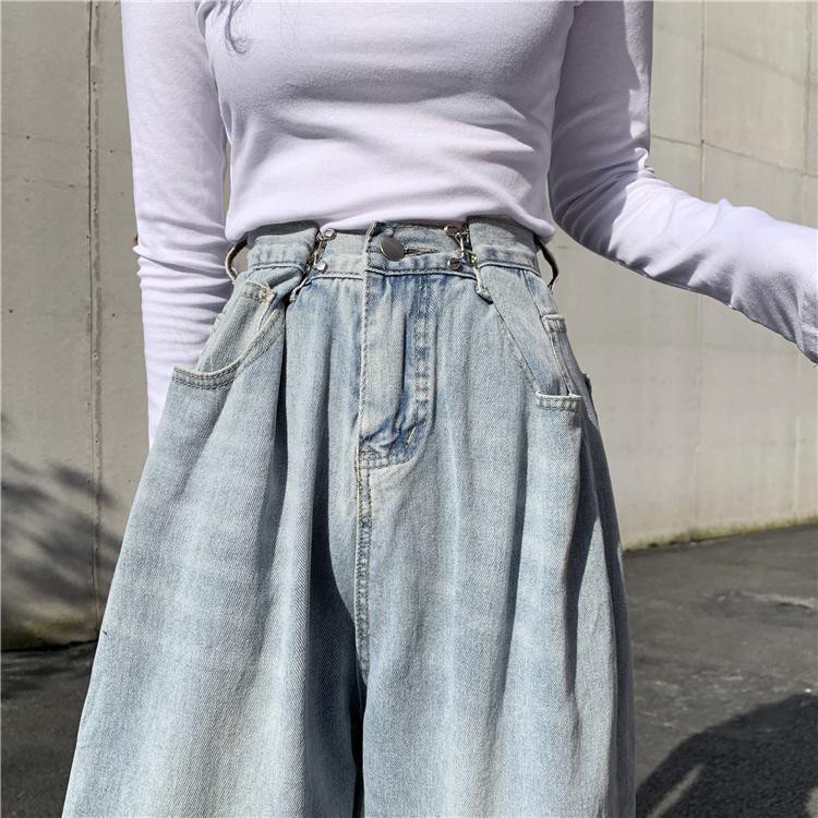 Quần Bò Jean Unisex Ống Rộng Suông Thụng Nam Nữ Oversize Streetwear Thời Trang Becky