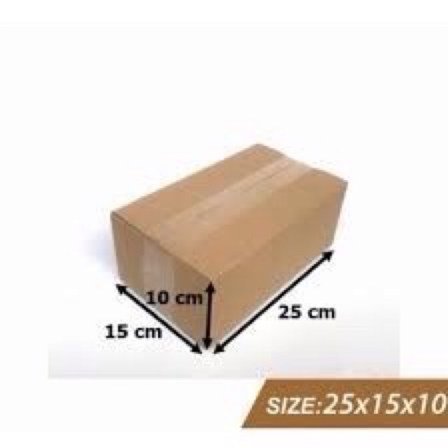 Hộp cod 25x15x10cm Sóng B 3 lớp