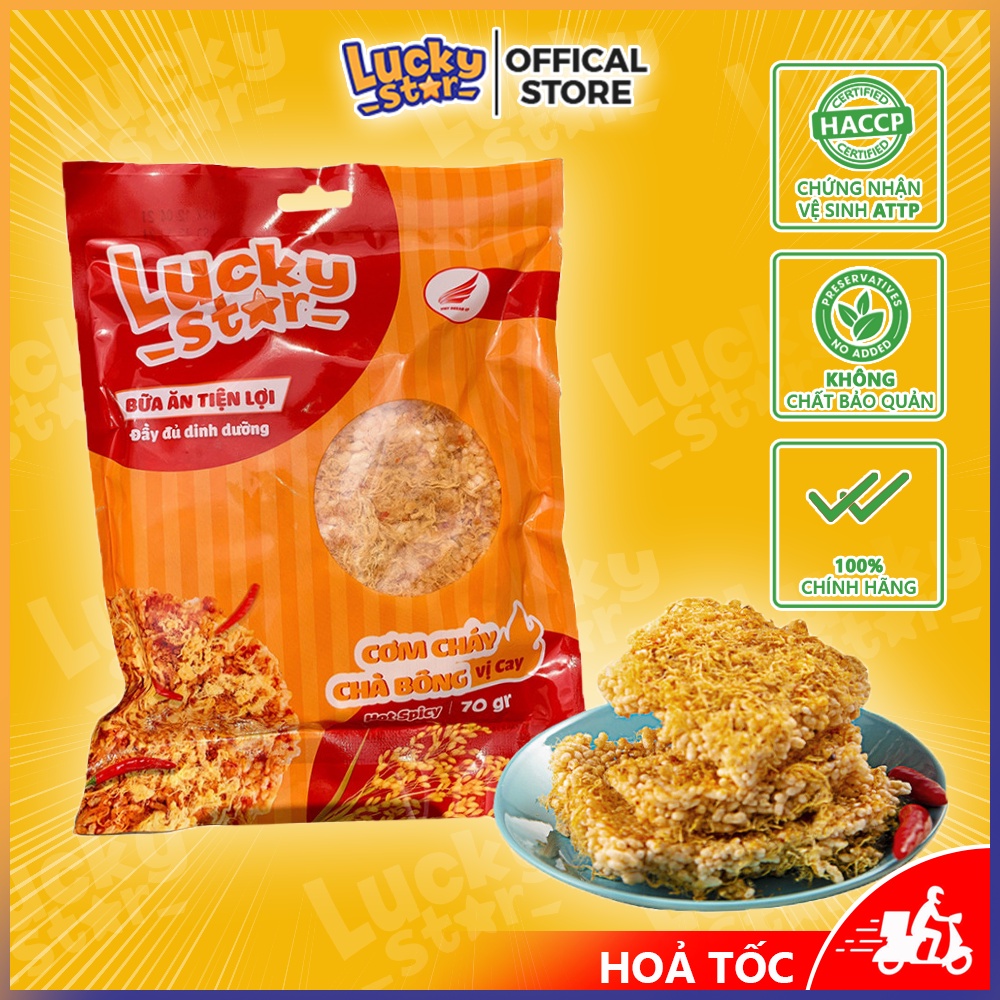 CƠM CHÁY CHÀ BÔNG VỊ CAY - LUCKY STAR 70G