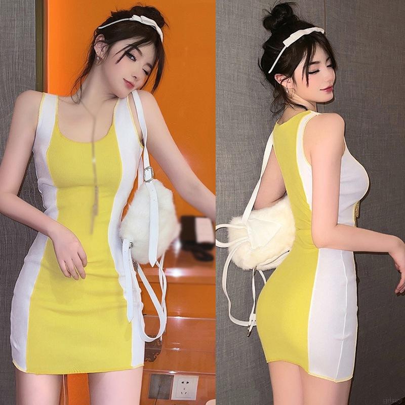 Đầm Ôm Hai Dây Phong Cách Hàn Quốc Quyến Rũ Cho Nữ