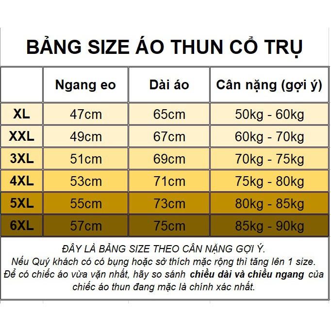 Áo thun nam, áo phông có cổ bigsize từ 45kg đến gần 90kg - NH Shop