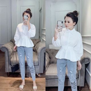 Áo sơ mi cổ ren