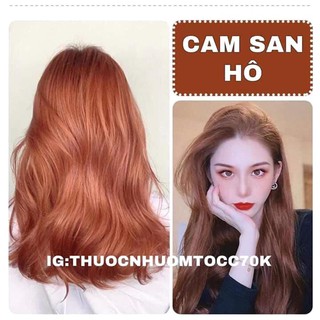 Thuốc nhuộm tóc kèm  oxi trợ nhuộm và găng tay