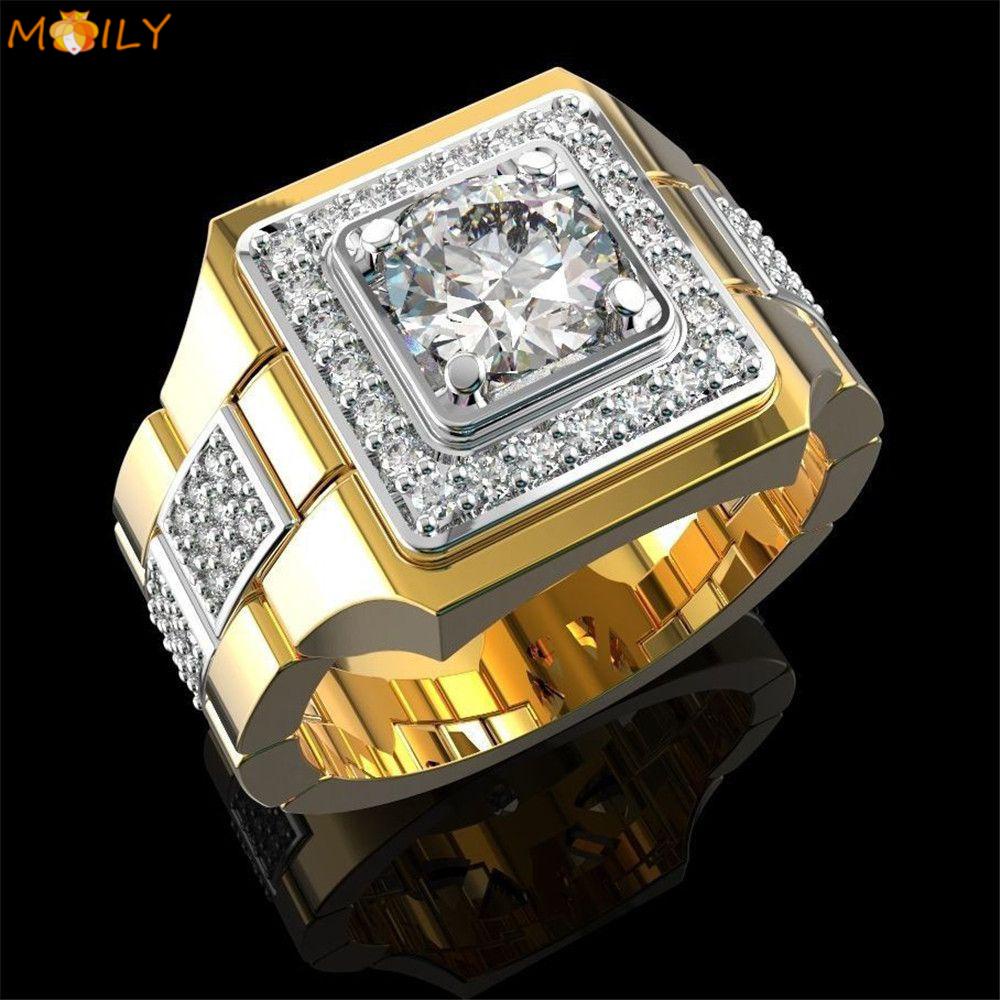 Nhẫn thời trang mạ vàng 18K size 7-12 cho nam