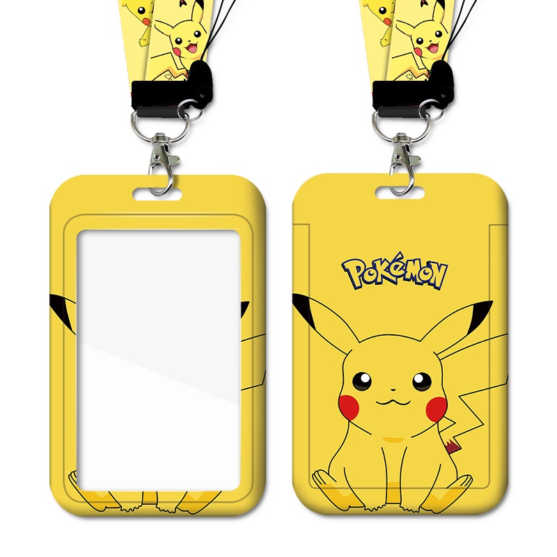 Dây đeo thẻ tên / Túi Đựng Thẻ Ngân Hàng / Thẻ ID / Thẻ Ngân Hàng Hình Pikachu Hoạt Hình Cho Học Sinh