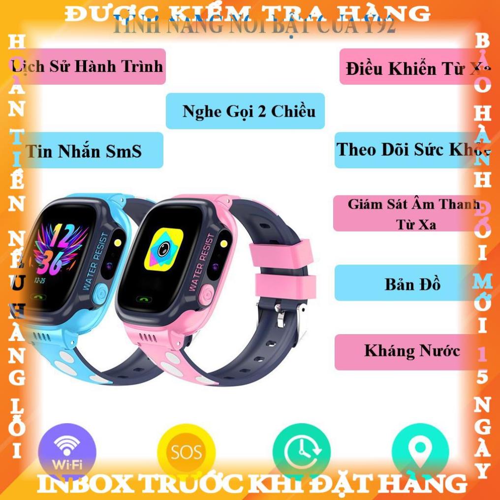 Đồng hồ định vị trẻ em Y92, đồng hồ thông minh chống nước Có Tiếng Việt, Wifi, định vị, Bền đẹp, dễ sử dụng thientuy