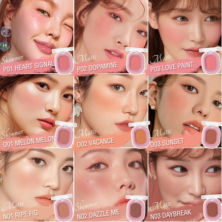 Phấn má hồng Pinkflash kiêm bắt sáng mềm sắc tố tự nhiên trang điểm mặt