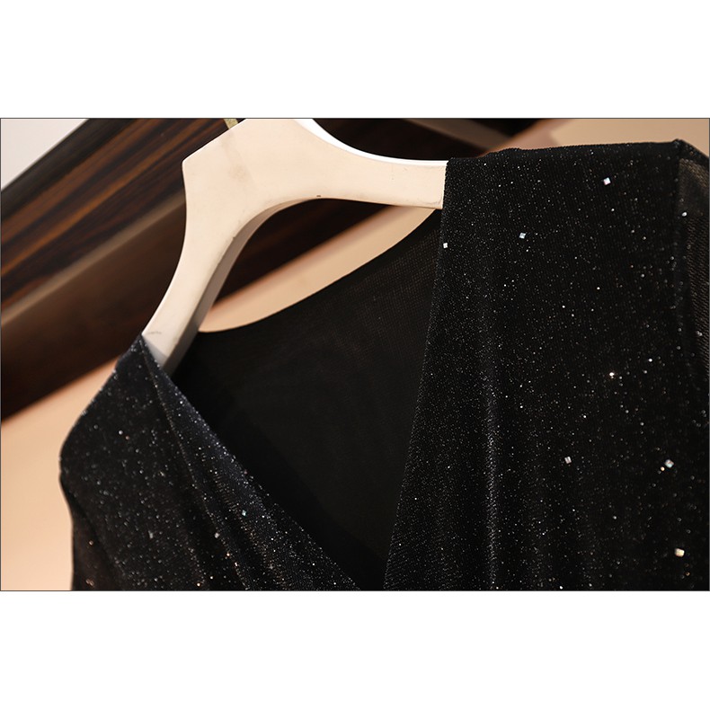 🌸Hàng Order🌸 Váy Bigsize Cổ V Xếp Ly Tầng Lấp Lánh Trẻ Trung🌸Hàng Quảng Châu | BigBuy360 - bigbuy360.vn