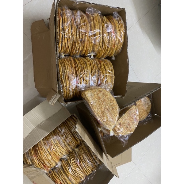 Bánh tráng nước dừa nướng sấy tép thơm ngon