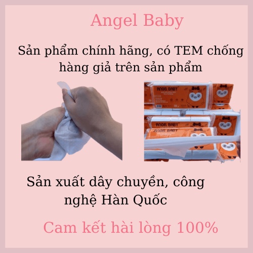 Khăn vải, khăn lau đa năng vải cao cấp cho bé siêu mềm mịn, tiện lợi Angel baby (chính hãng) 300g