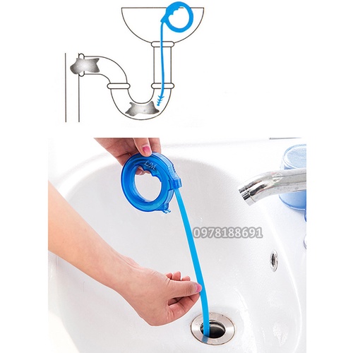 Dụng Cụ Lấy Rác Làm Sạch Cống Bồn Rửa Bát, Vệ Sinh Đường Ống Nước - HM25