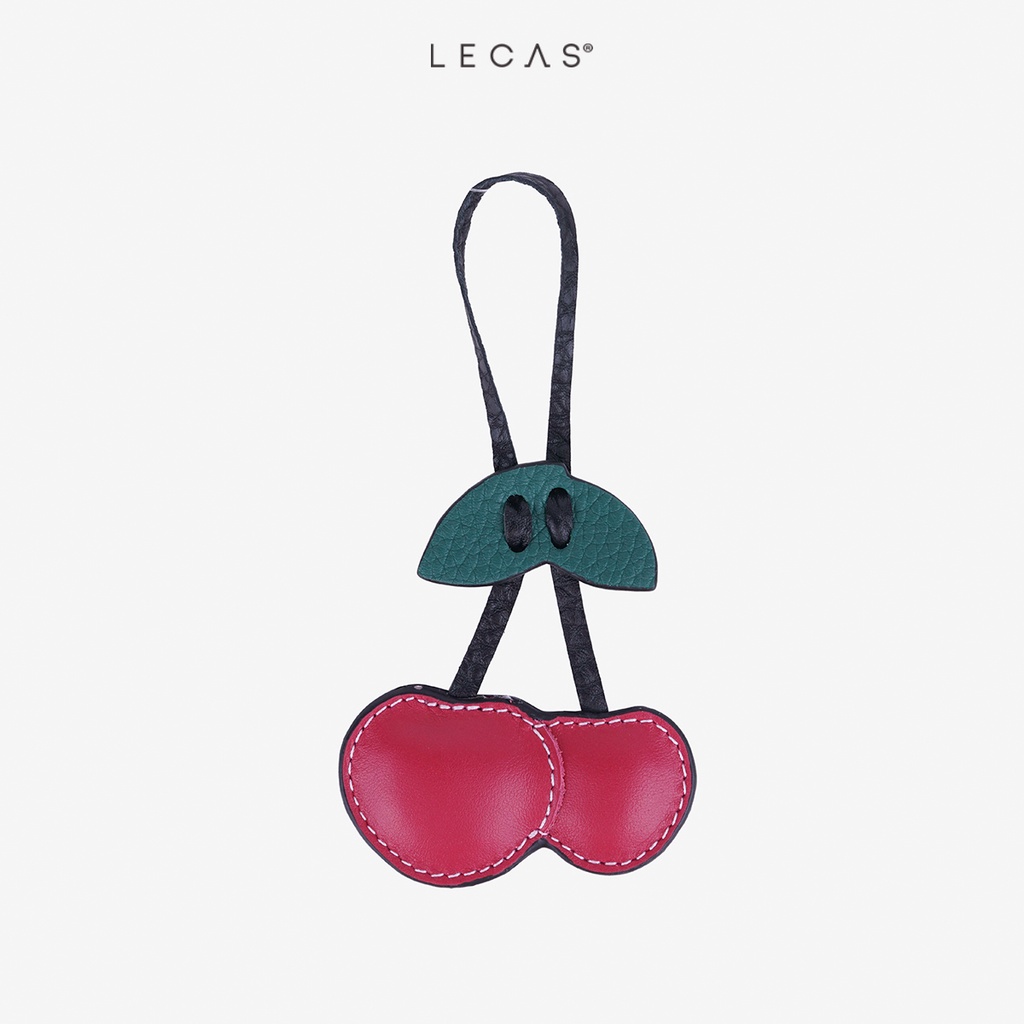 Phụ Kiện Da Bò Thật LECAS Charm Cherry