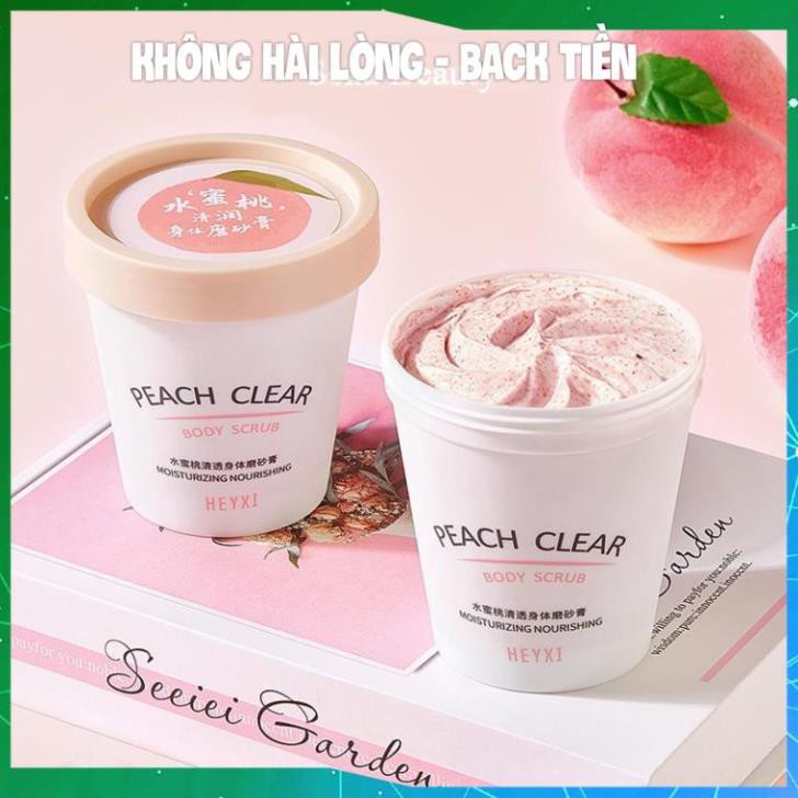 Hộp Body Scrub HEYXI Đào MINI 200G Loại Bỏ Tế Bào Chết Hàng Nội Địa Trung KING DC