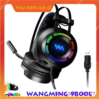 Tai nghe Game Thủ, có Mic, Wang Ming 9800L Chuyên game RGB, Tai Nghe Gaming I Gaming Headphone WangMing 9800L RGB LED