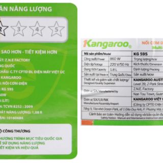 Nồi cơm điện tử 1.8 lít Kangaroo KG595