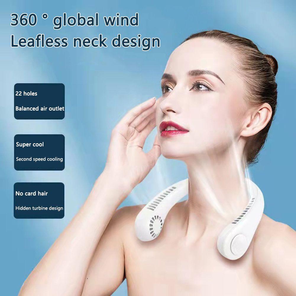 Quạt Đeo Cổ Không Cánh Yên Tĩnh Nhỏ Gọn Tiện Dụng