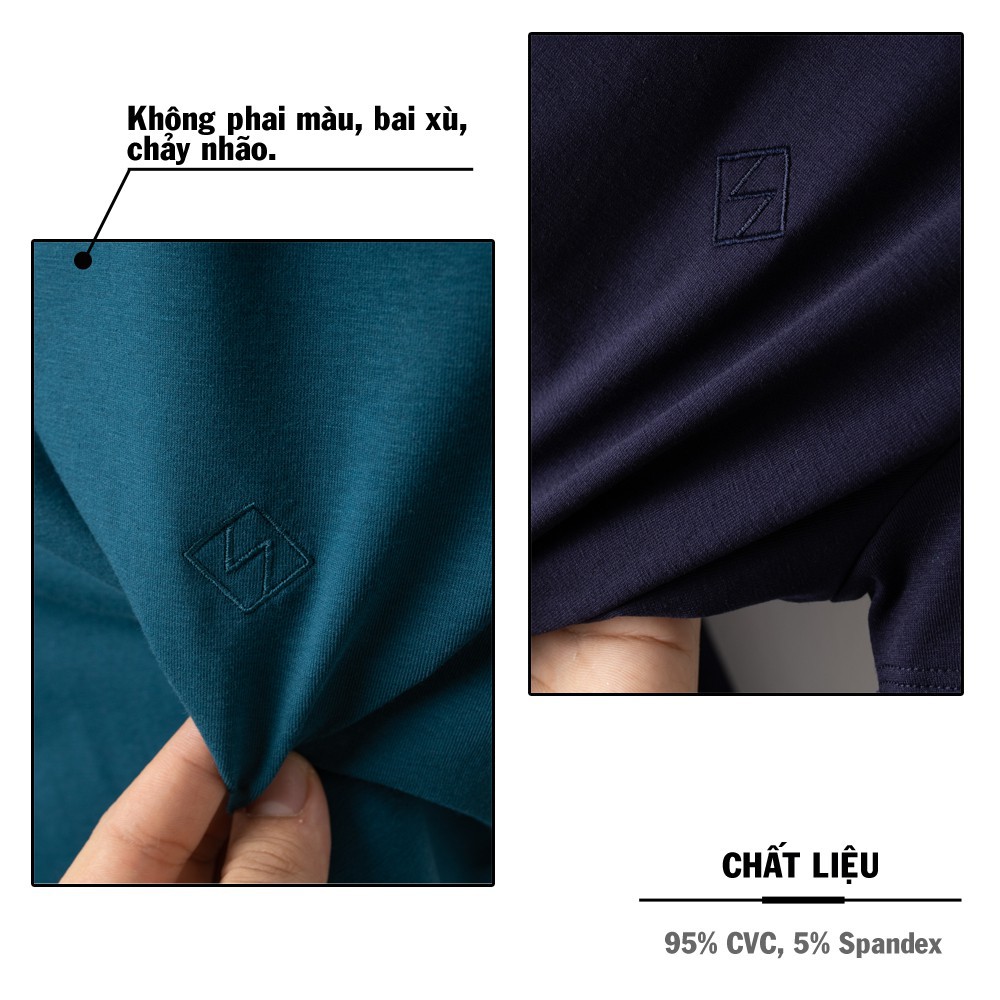 Áo Thun Nam Cổ Tim 5S Cao Cấp (6 màu) Tay Ngắn, Vải Mềm Mát, Thấm Hút Mồ Hôi, Co Giãn Cực Tốt (ATSSB199) | BigBuy360 - bigbuy360.vn