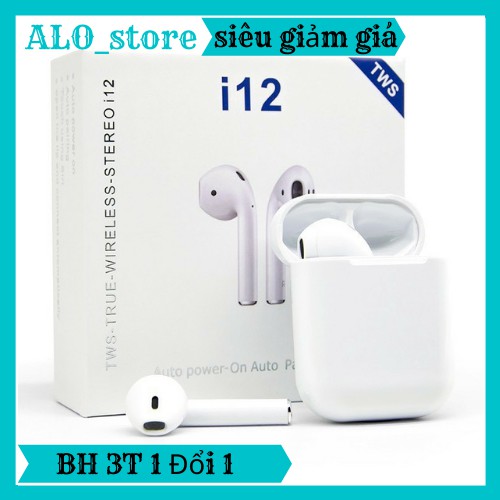 ( siêu giảm giá)Tai Nghe Bluetooth Không Dây inpods i12 TWS (loại TWS pin lâu hơn) đàm thoại tốt