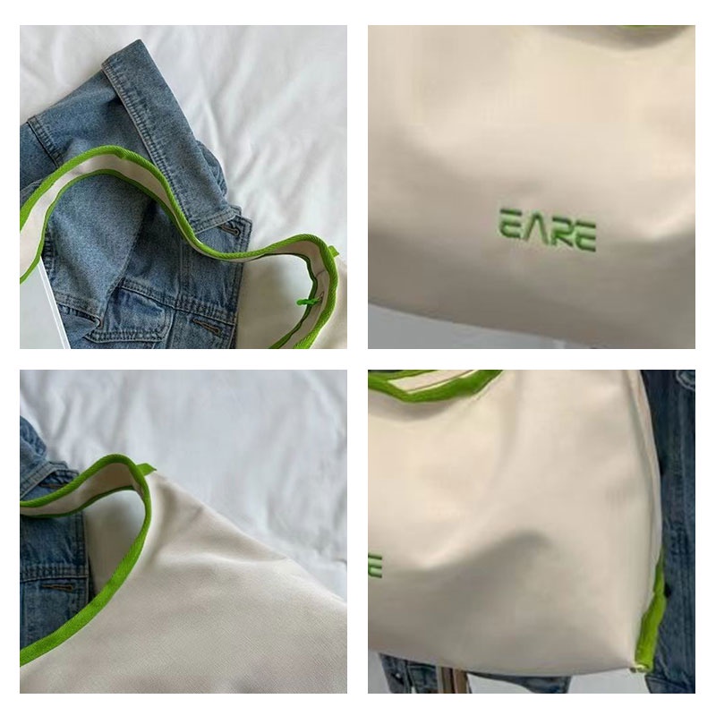 Túi tote vải canvas Yadou đeo vai thời trang niche Hàn Quốc xinh xắn cho nữ đơn giản sức chứa lớn