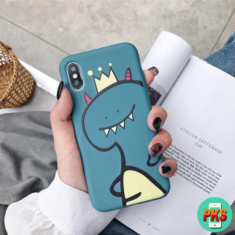 ỐP LƯNG HÌNH THỜI TRANG CẶP ĐÔI KHỦNG LONG TPU CHẤT DÀY ĐẸP - ỐP IPHONE DẺO -Hồng Anh Case