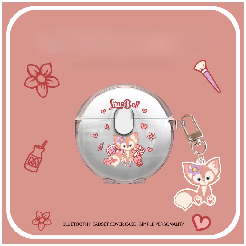 DISNEY Vỏ Bảo Vệ Hộp Sạc Tai Nghe LY311 Bằng Silicon Mềm Hình Chuột Minnie / Thỏ Màu Tím Trong Suốt