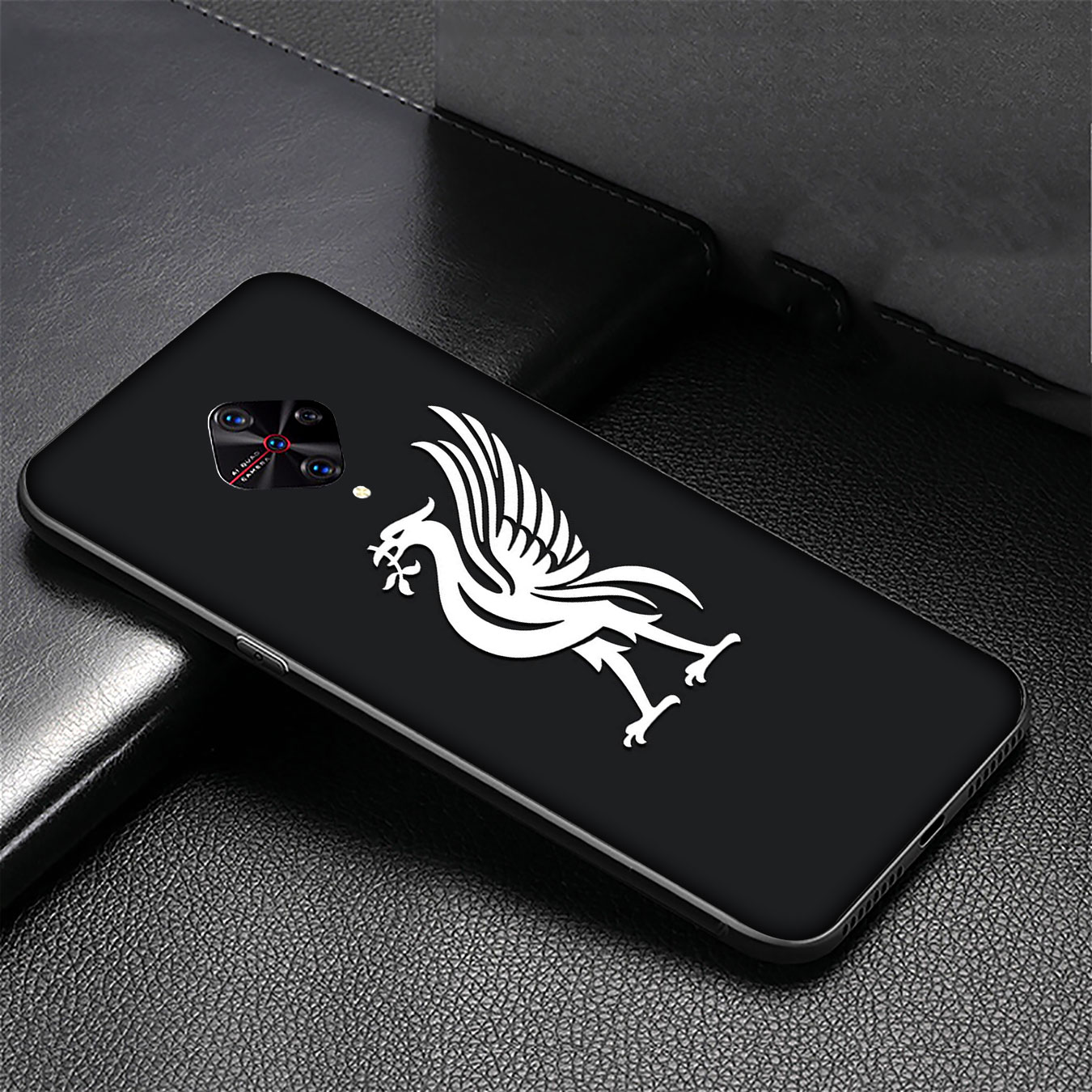 Ốp điện thoại silicon mềm hình logo Liverpool màu đỏ ngầu cho iPhone XR X XS Max 7 8 6 6s Plus + 6Plus 7Plus 8Plus