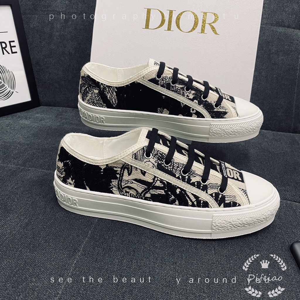 Giày Thể Thao Vải Cotton Thêu Họa Tiết Nghệ Thuật Thời Trang 2022