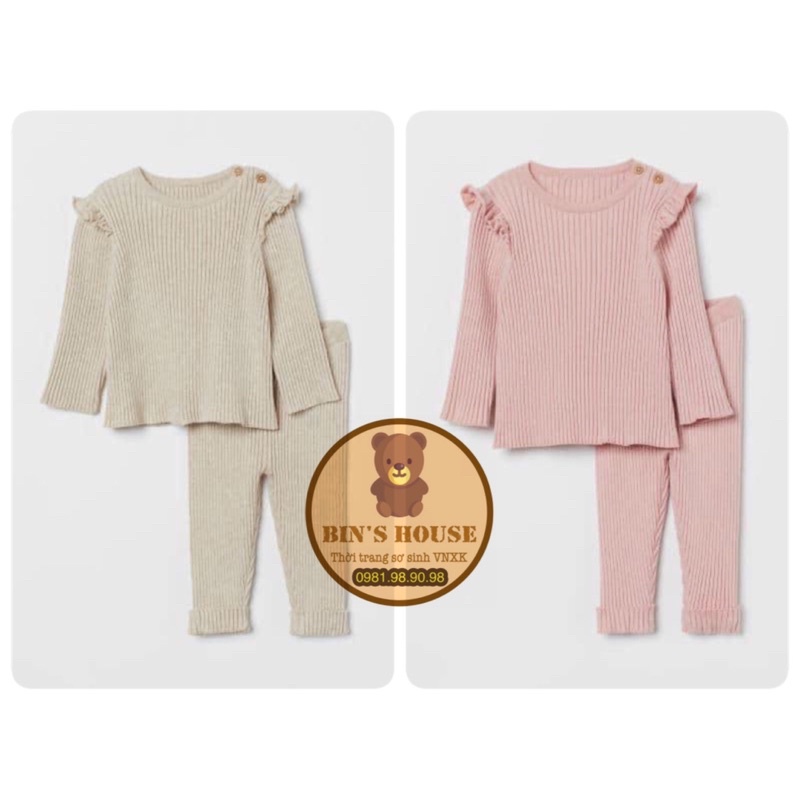 Bộ len tăm cho bé gái sz 18/24M, 2/3y form to