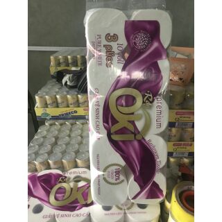 Giấy vệ sinh OKI không lõi (10 cuộn/1 dây)