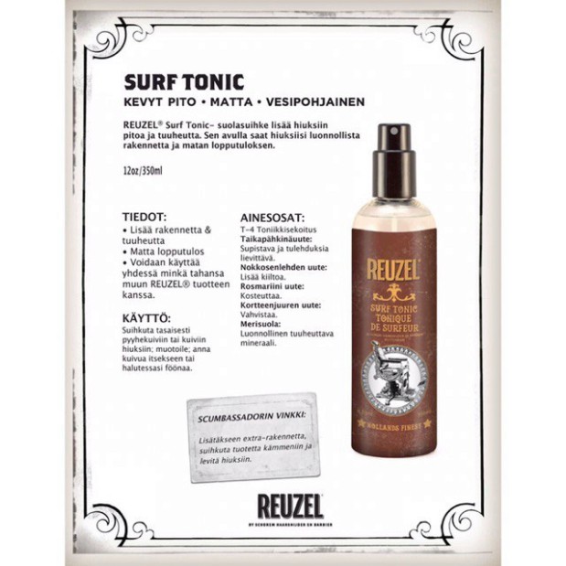 Chai Xịt Tạo Phồng Giữ Nếp Reuzel Surf Tonic - Sea Salt Spray Chính Hãng - Pre-Styling Reuzel Surf Tonic