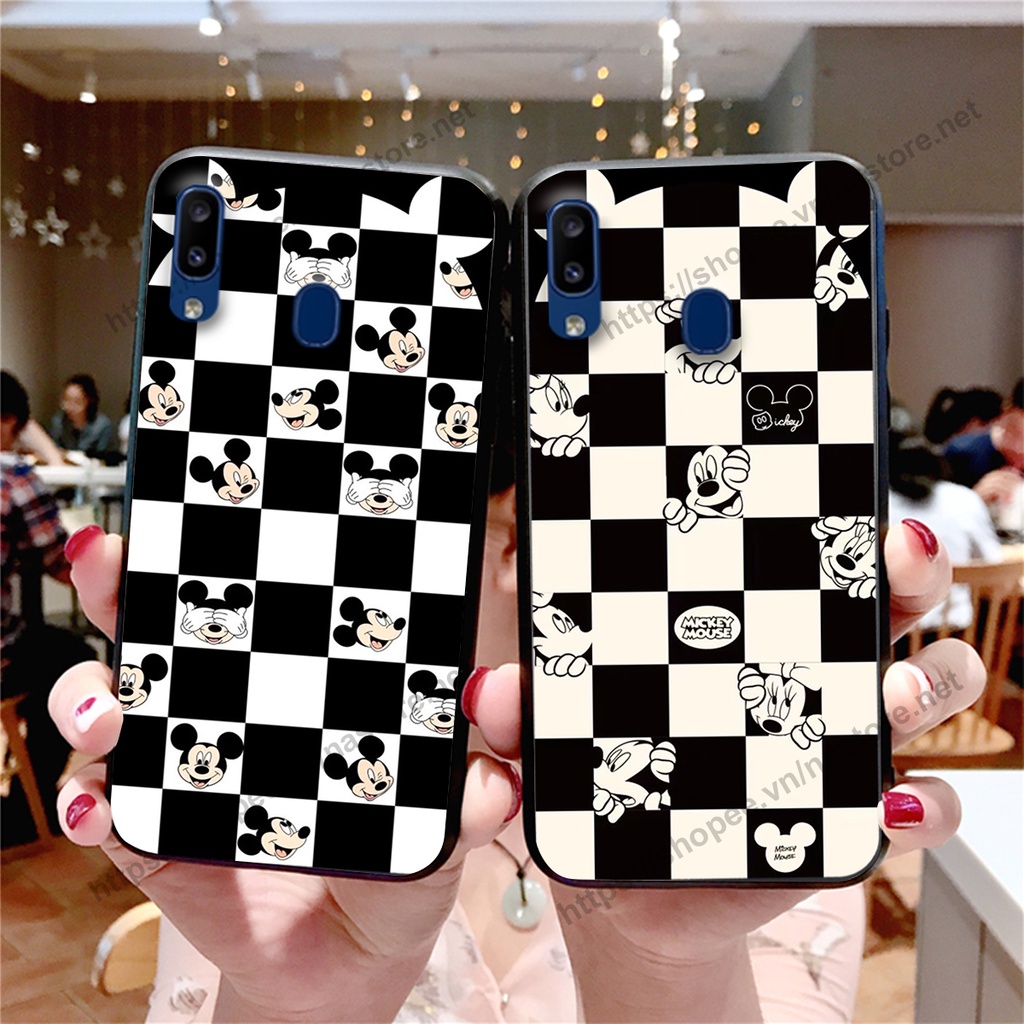 Ốp lưng Samsung M20 / M30 trái tim họa tiết caro, mikey họa tiết beabrick kaws cute