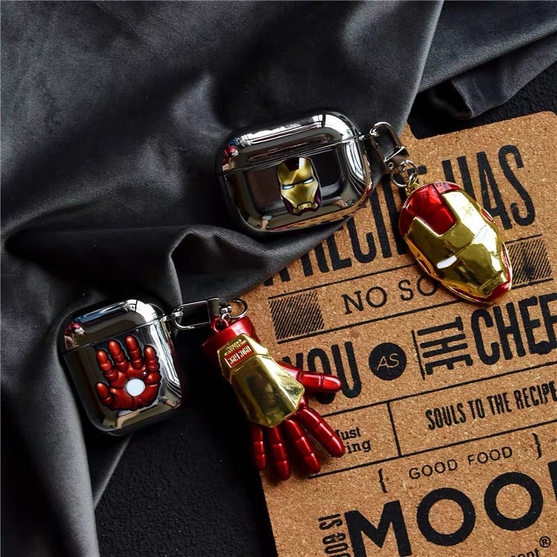 Case Airpod 1/2/pro/3 Trơn Iron Man người sắt marvel