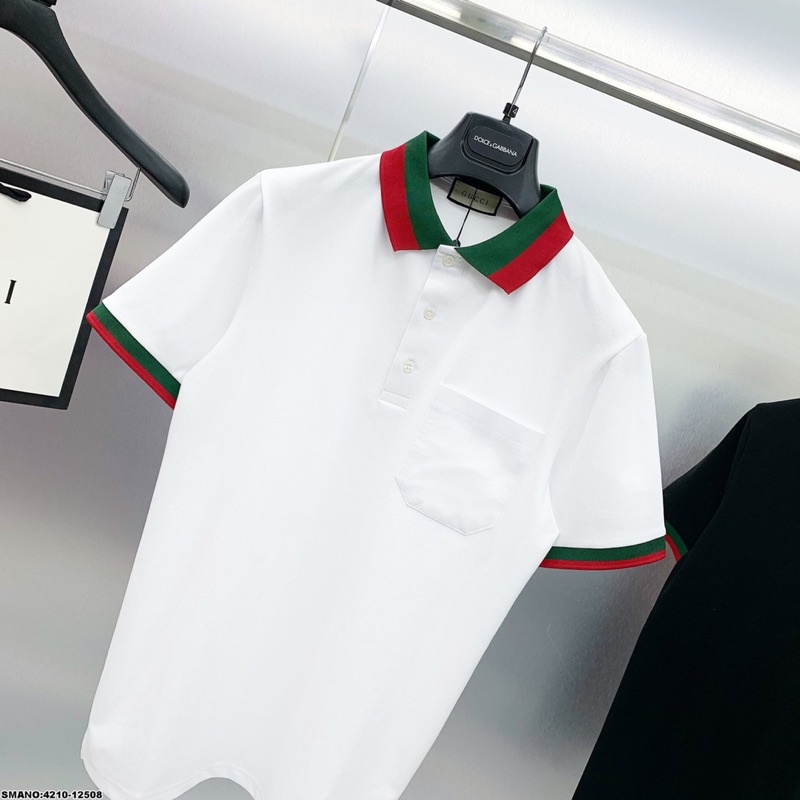 Áo Polo cổ viền đỏ xanh mẫu mới nam nữ
