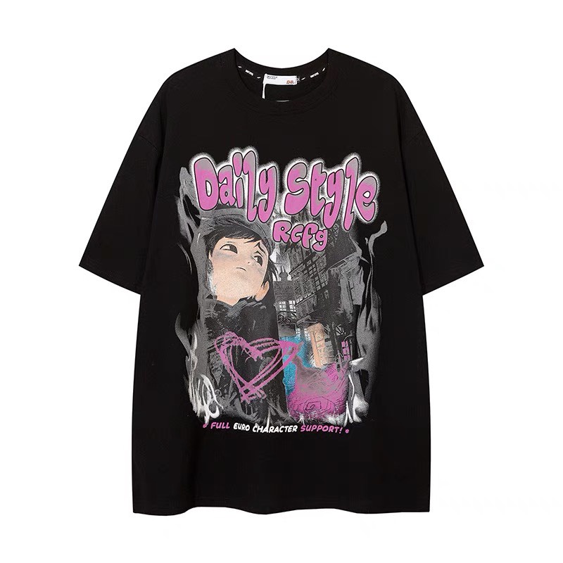 Áo Thun Tay Lỡ Cotton 2 Chiều Dáng Rộng Unisex, Áo Phông Nam Nữ Oversize Hình In Style | BigBuy360 - bigbuy360.vn