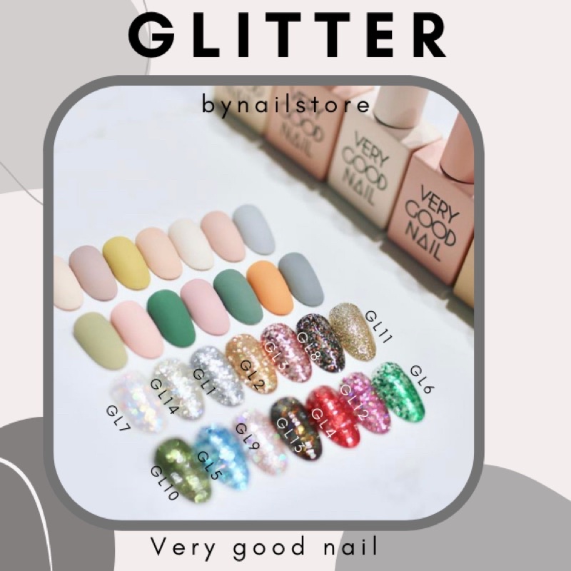 [Very good nail] Sơn gel nhũ cao cấp Hàn Quốc - Glitter Nail [ lẻ 1 chai ]