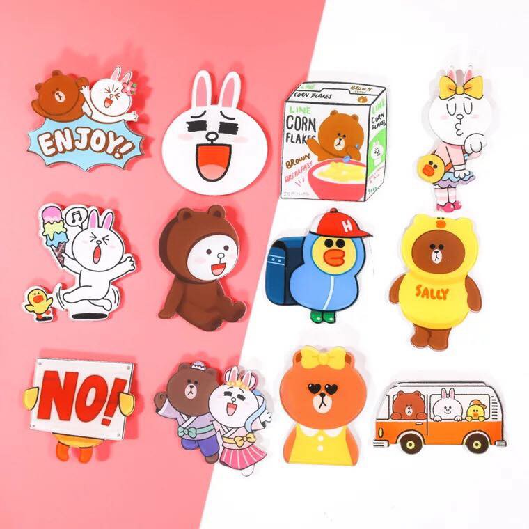 Huy hiệu cài áo, balo gấu brown thỏ cony