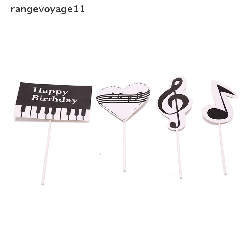 1 Bộ Que Cắm Trang Trí Bánh Hình Đàn Piano Chủ Đề Âm Nhạc