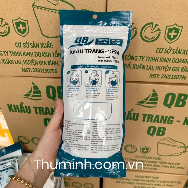 Combo 50 Chiếc Khẩu Trang 4 Lớp KF94 Kháng Khuẩn Chống Bụi