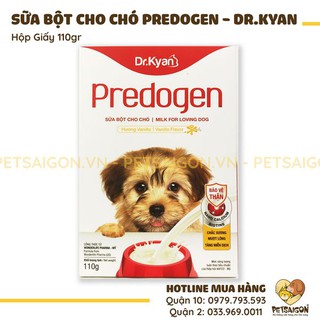Sữa bột dinh dưỡng predogen chính hãng cho chó hộp 110g