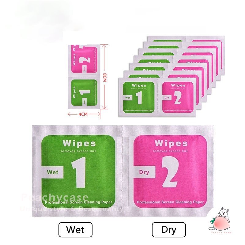 Bộ 10 Khăn Giấy Ướt Lau Bụi Bẩn Cho Điện Thoại / Kính / Màn Hình LCD / Ống Kính Máy Ảnh