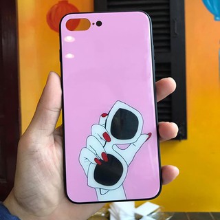 [GIÁ HUỶ DIỆT] Ốp Lưng Iphone Mặt Lưng Kính In Hình Cute  IPhone 7 Plus