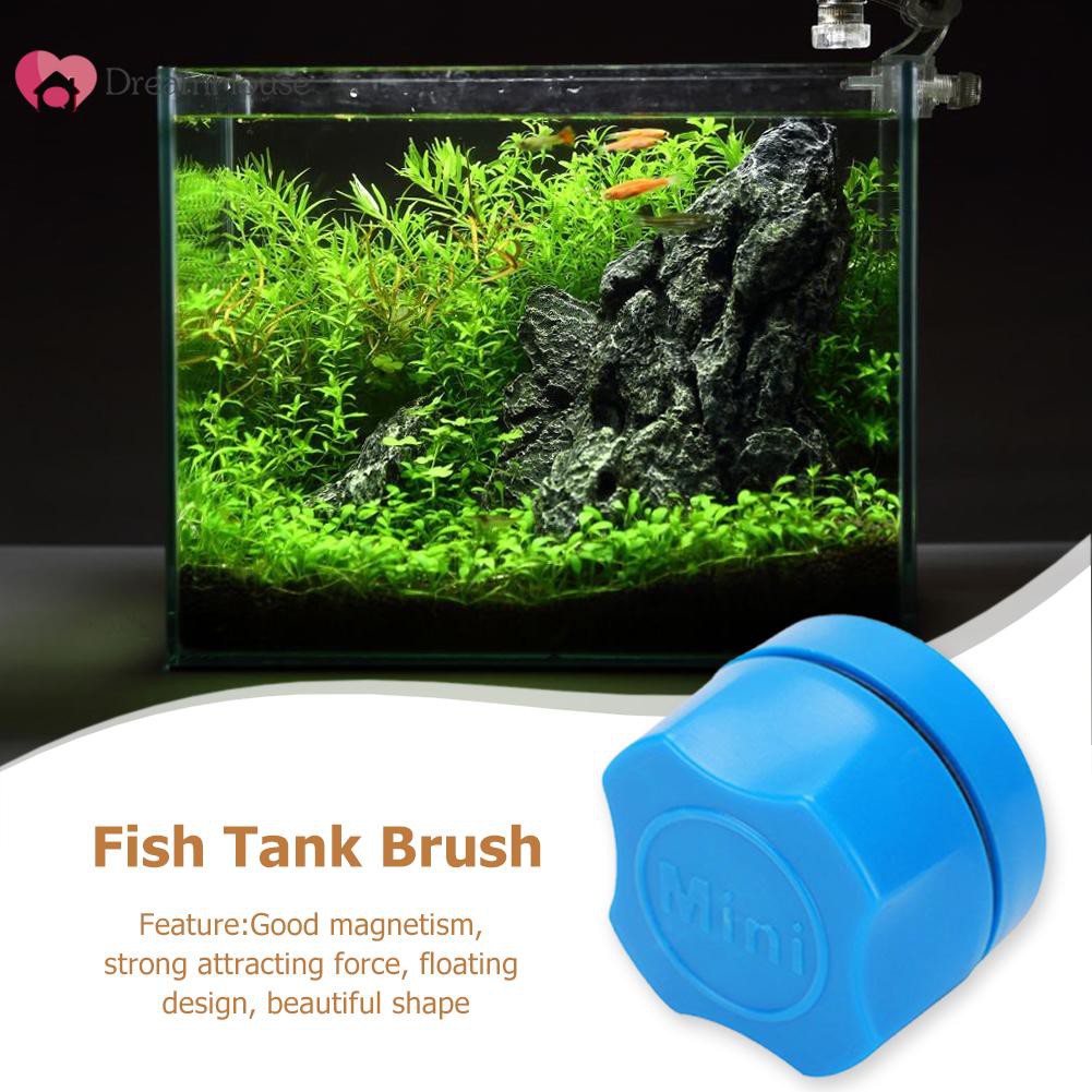 ☀Mini Magnetic Floating Brush Fish Tank Aquarium Glass Algae Scraper Brush
