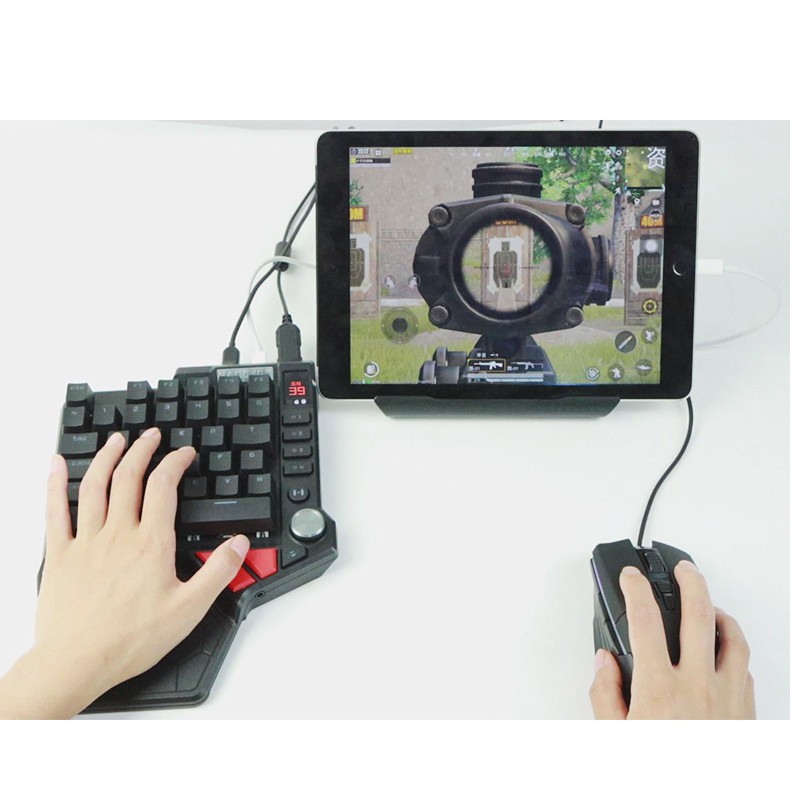 HANDJOY K5 -  Bàn phím cơ Handjoy K5 kiêm bộ chuyển đổi chơi PUBG và các game FPS trên Androi, iOS