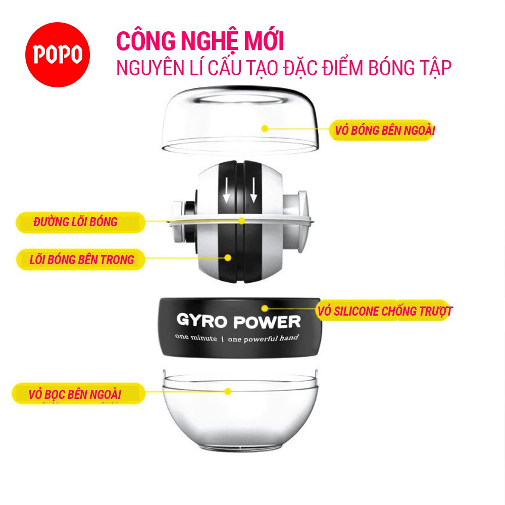 Dụng cụ tập tay Bóng tập cơ tay  chuyên dụng tập thể thao, rèn luyện cơ tay, lực cổ tay YGW34 POPO
