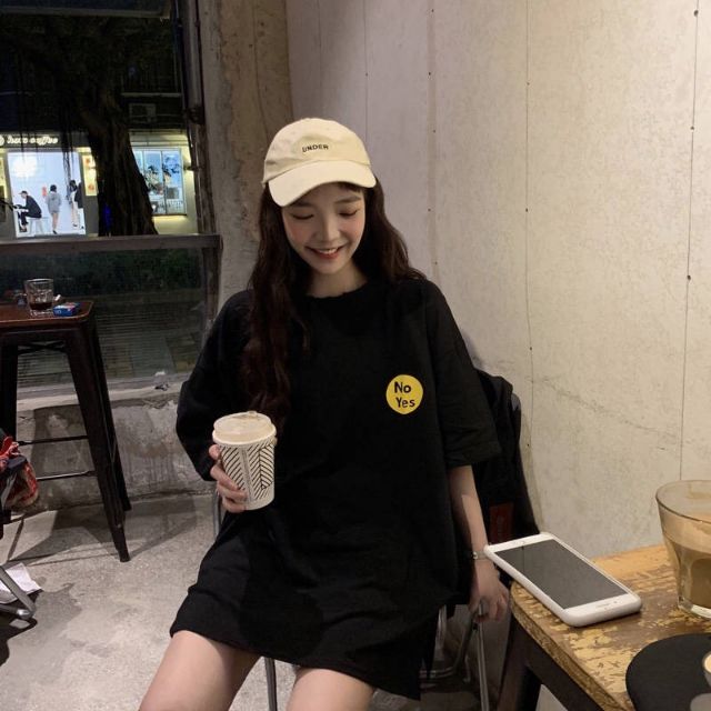 Áo thun tay lỡ No Yes.